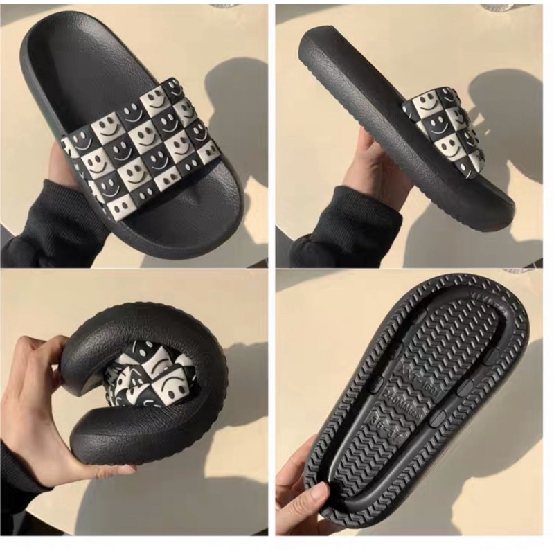 DÉP SLIPPER-DÉP QUAI NGANG HÌNH MẶT CƯỜI ĐI LÙI SIZE