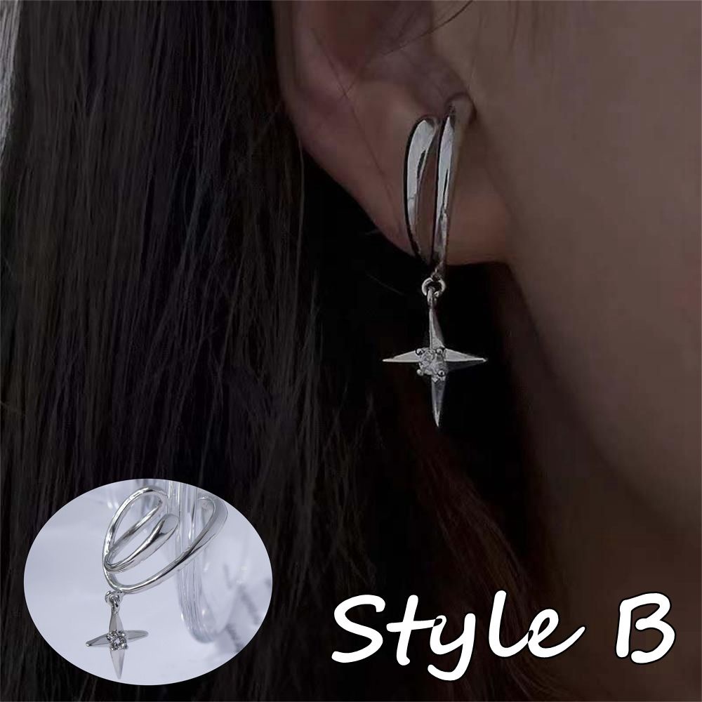 Khuyên Kẹp Vành Tai Bằng Hợp Kim Không Cần Xỏ Lỗ Thời Trang Cho Nam Và Nữ