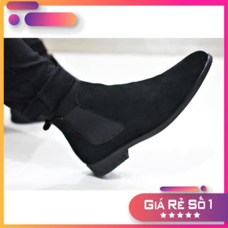 [Sale 3/3] giày chelsea boot cổ cao da bò lộn 4 Màu : Đen - Xám Nhạt - Vàng - Vàng Bò (2H - 56) Sale 11 -op1 - | .