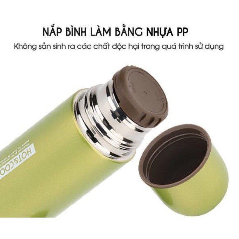  Bình lưỡng tính Lock&Lock Color LHC350B/LHC351B - 500ml Xanh lá/Nâu