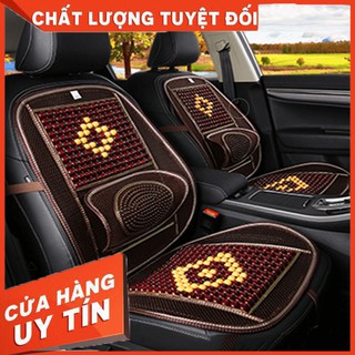 Lót ghế ô tô hạt gỗ có tựa lưng