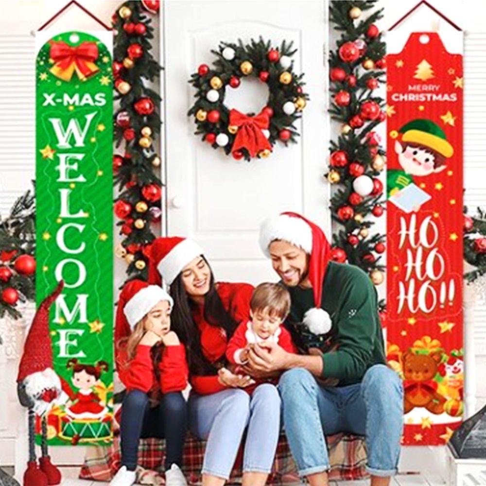CONOPERY Cặp Đôi Trang Trí Cửa Phong Cách Giáng Sinh