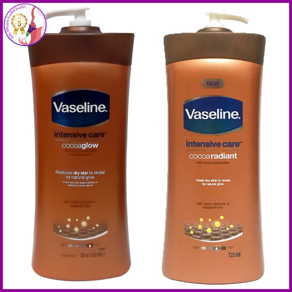 D345 GDT Sữa Dưỡng Thể VASELINE INTENSIVE Cocoa 725ml INDIA (Nâu) 20 D345