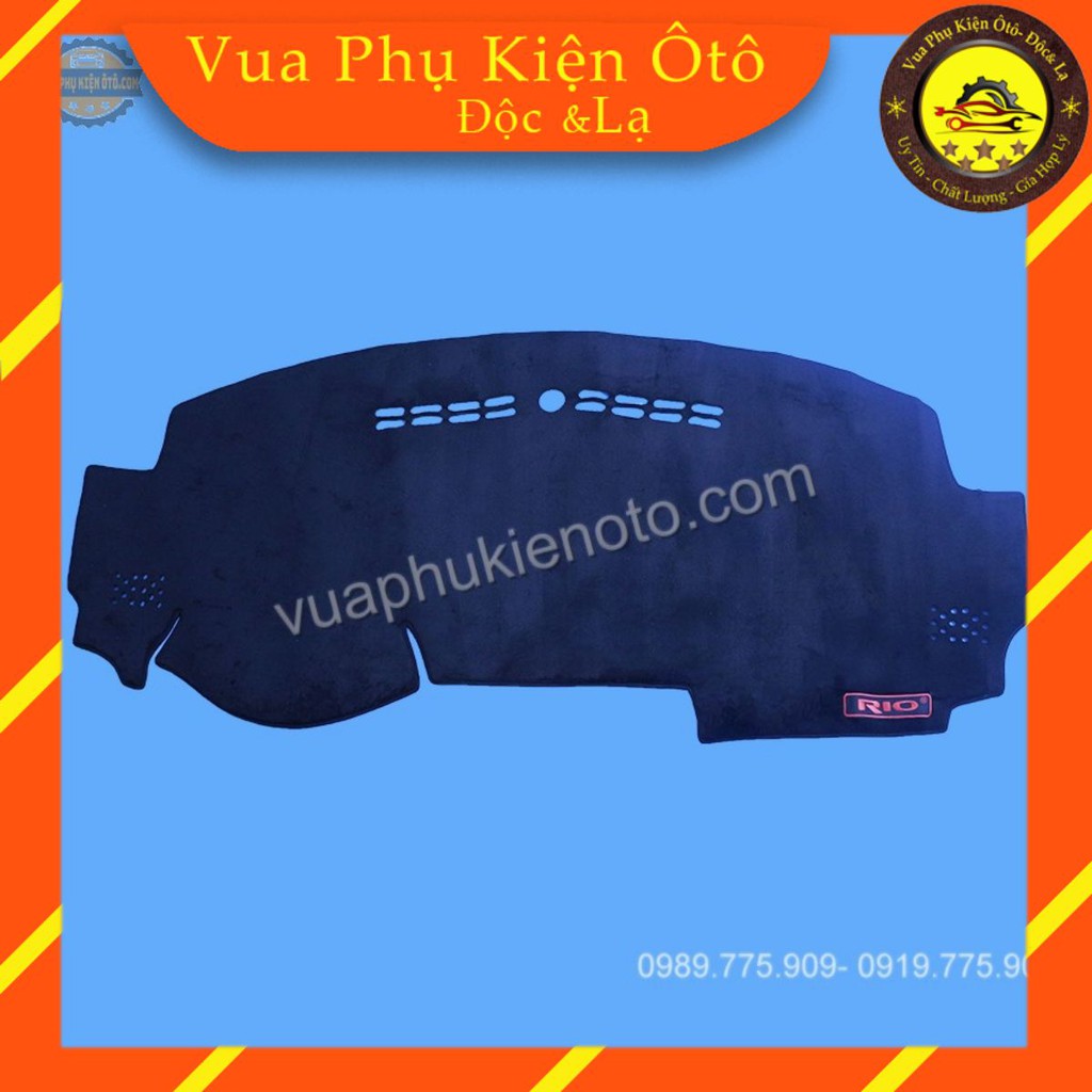 Thảm Taplo Kia Rio Chất Liệu Da Vân Carbon hoặc Nhung 3 Lớp Chống Trượt