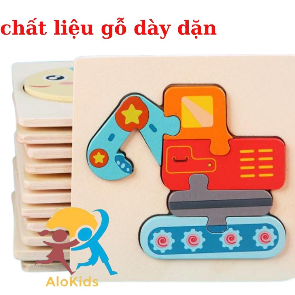 Tranh Ghép Hình 3D Nổi Bằng Gỗ Cho Bé Loại Cao Cấp Shop Alokids