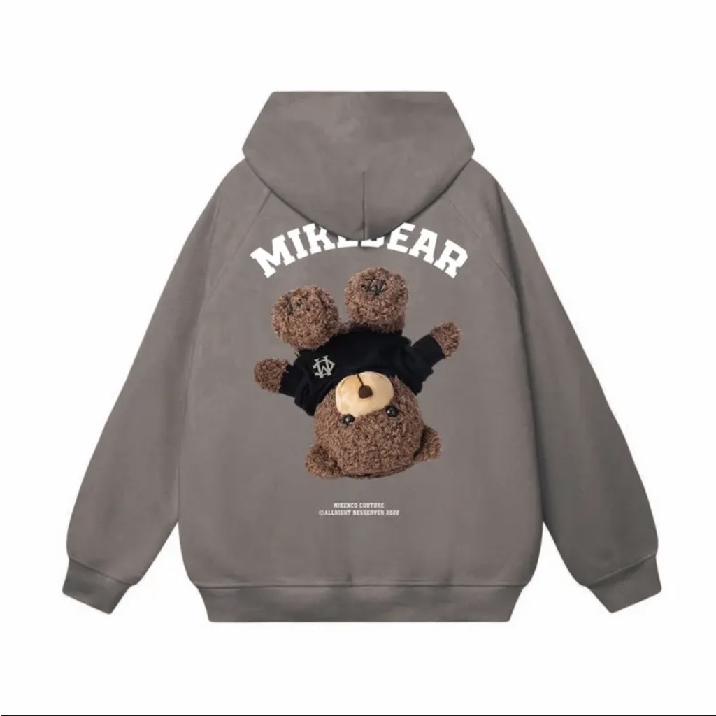 Áo Khoác  Hoodie , Áo Hoodie Nam In Hình Mikenko Gấu  Ngược  Chất Liệu Cotton