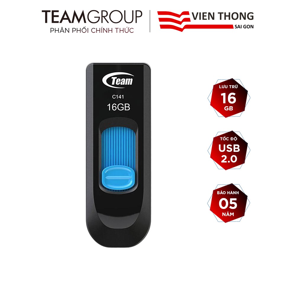 USB 2.0 Team Group C141 16GB INC Taiwan - Hãng phân phối chính thức | BigBuy360 - bigbuy360.vn