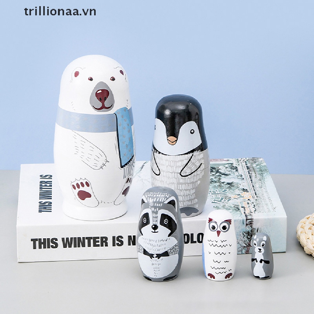 Bộ 5 Búp Bê Hoạt Hình Matryoshka Nga Nesg Matrioska Babushka