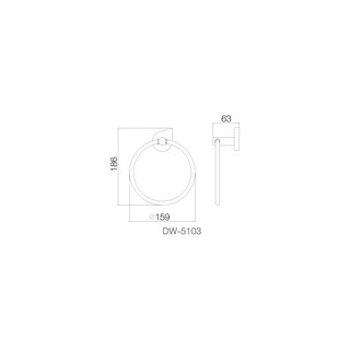 Vòng treo khăn - dw-5103 - inox sus 304