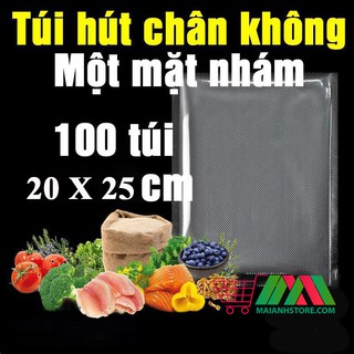 Bộ 100 túi hút chân không ( size 20x25 ) một mặt nhám, loại 1, không kén túi ,dai, bền, an toàn và hữu ích