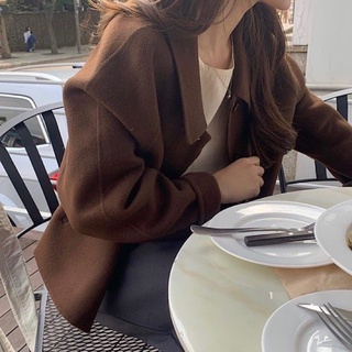 [Hàng có sẵn] Áo khoác dạ dáng ngắn