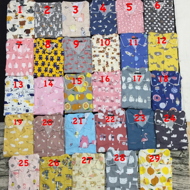 Combo 10 bộ pijama (COMBO SỈ)