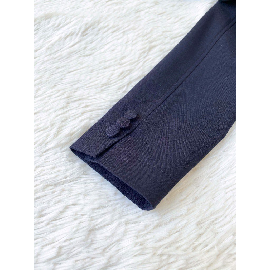 Blazer dài tay dài xanh đen_REAL