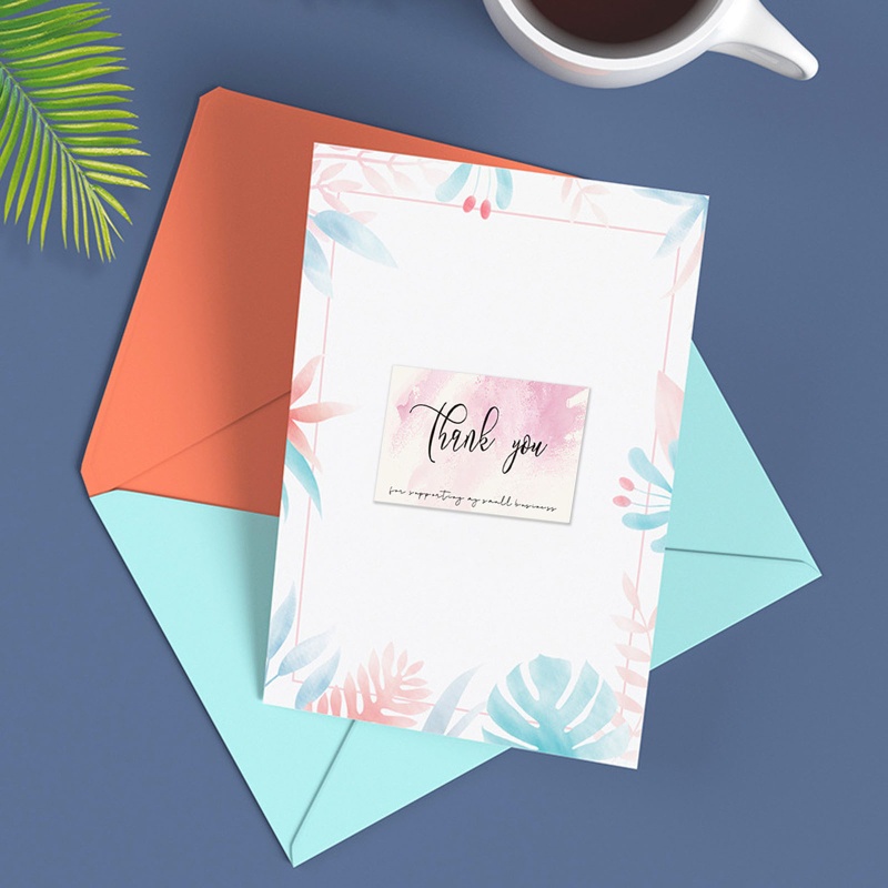 Bộ 350 Miếng Dán In Chữ Thank You Xinh Xắn