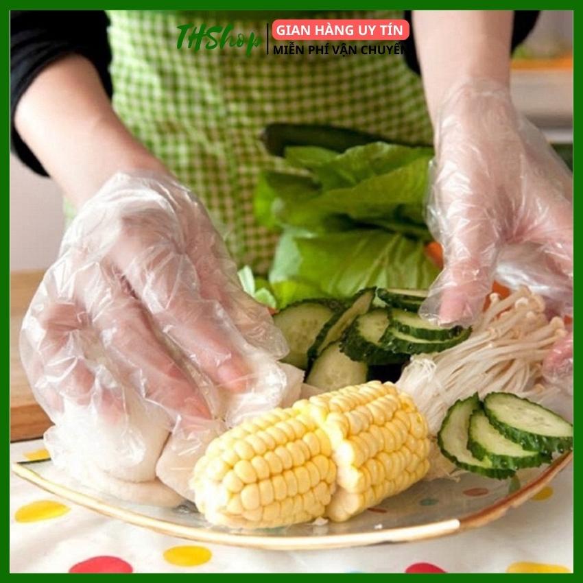 Bao Tay Nilon Dùng 1 Lần Set 100 Găng Tay Dùng 1 Lần Tiện Ích - THShop