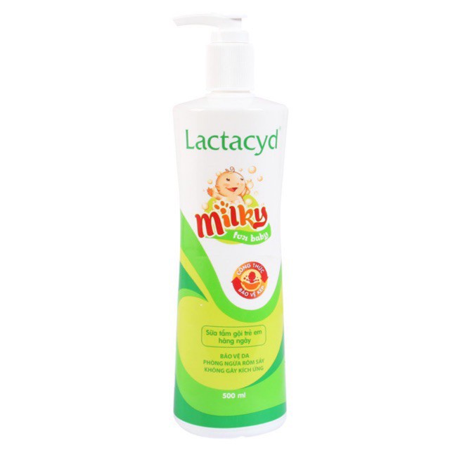 Sữa Tắm Gội Trẻ Em Lactacyd Milky 500ml - 250ml