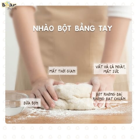 Máy trộn, nhồi và ủ bột Bear 5L HMJ-A50E2, Bảo hành chính hãng