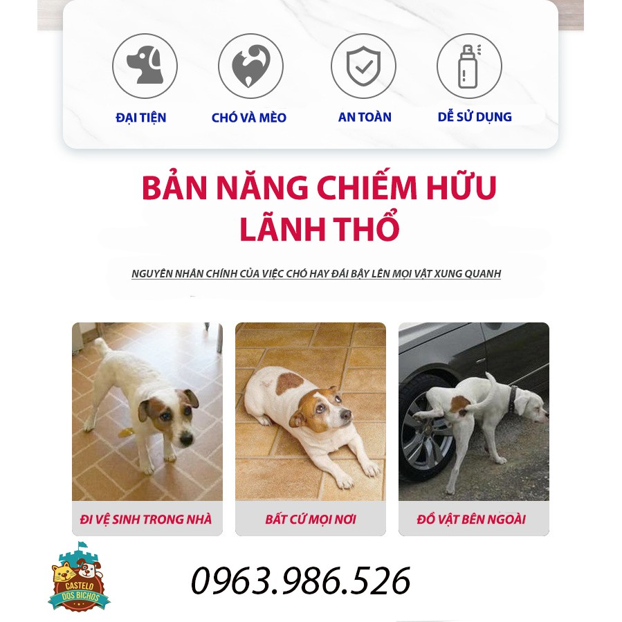 Chai Xịt Định Vị Nơi Đi Vệ Sinh Cho Chó Mèo Đúng Chỗ Chính Hãng 150ml