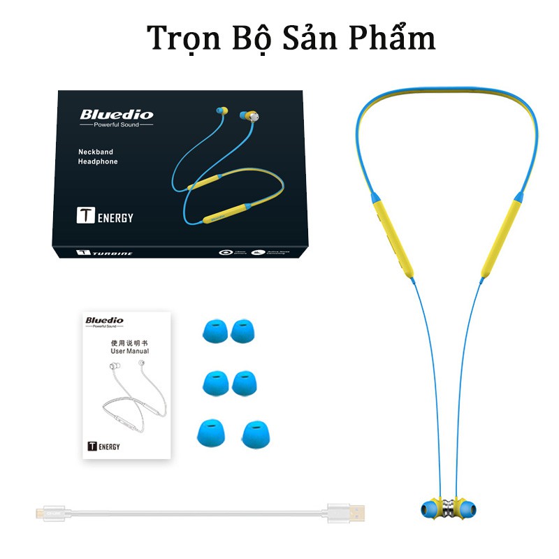 TAI NGHE BLUETOOTH KHÔNG DÂY BLUEDIO T ENERGY DÁNG THỂ THAO PIN TRÂU CHẤT LIỆU NHỰA SIÊU DẺO