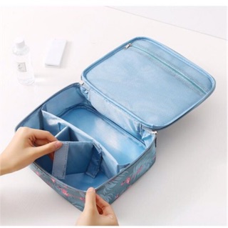 Túi đựng mỹ phẩm chia ô cao cấp ( kèm ảnh thật)