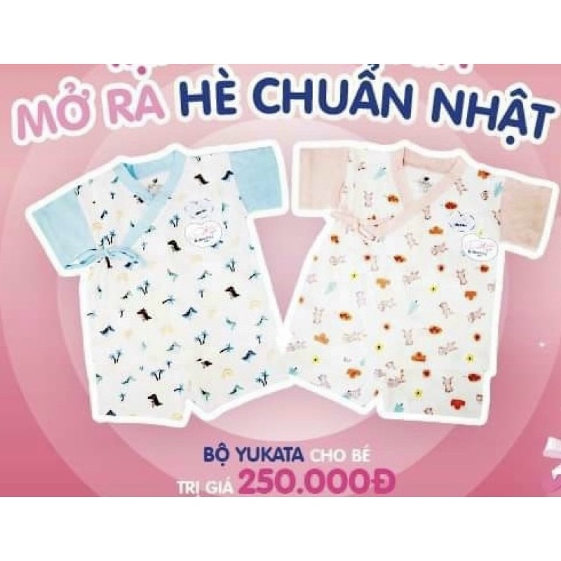 Bộ quần áo Yukata cao cấp  100% cotton cho bé 6-24m và 36m - hàng khuyến mại