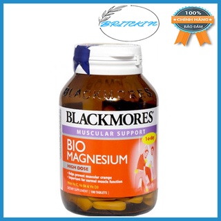 Viên Uống Bổ Sung Magie Hỗ Trợ Cơ Bắp Blackmores BIO Magnesium 100 viên