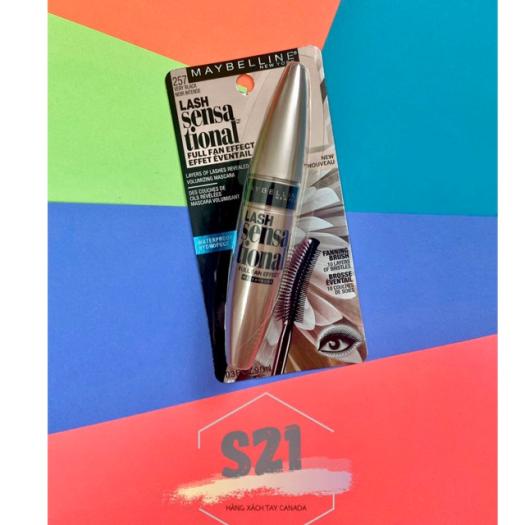 Cây chải lông đen nâu Maybelline lash sensa tional 257 Very Black (Mỹ)