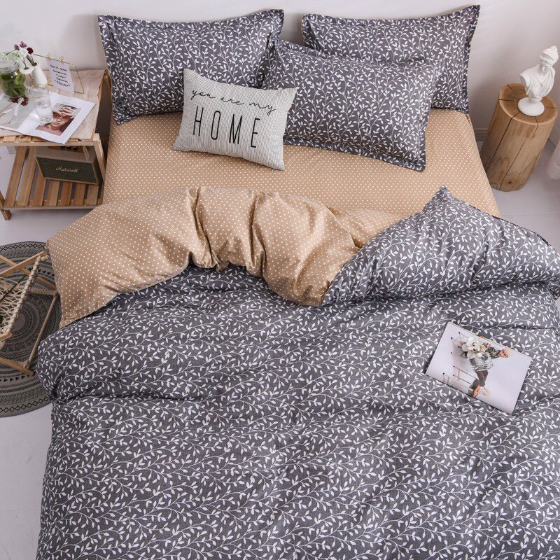 Bộ Chăn Ga Gối Cotton Cao Cấp Hàn Quốc mẫu hoa mới nhất 2020