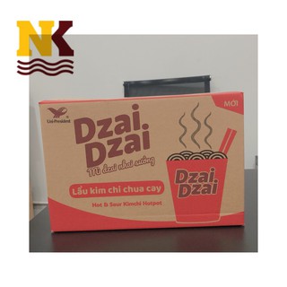 Mì ly dzai lẩu kim chi chua cay 62g x 24 ly