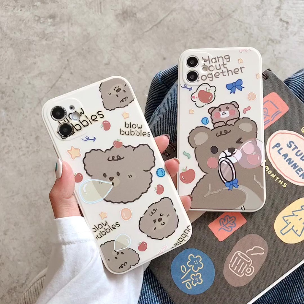 Ốp lưng nhựa mềm TPU dành cho ip, chất liệu nhựa dẻo, hình gấu Bubble Bear 1 ngộ nghĩnh , dễ thương