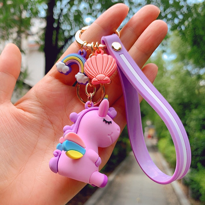 Móc khóa hình chú chó bulldog dễ thương, móc chìa khoá keychain cún dog nhiều màu