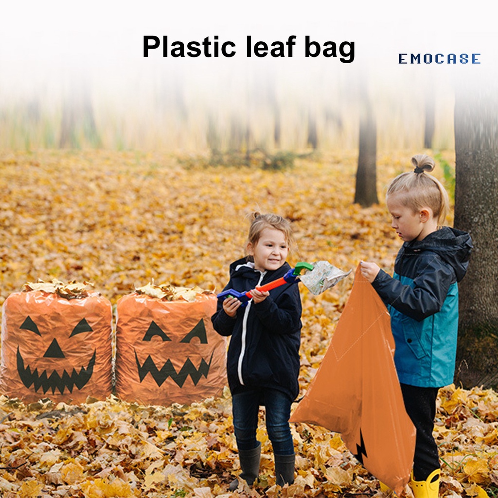 2 Túi Đựng Rác Cỡ Lớn Bằng Nhựa In Họa Tiết Halloween