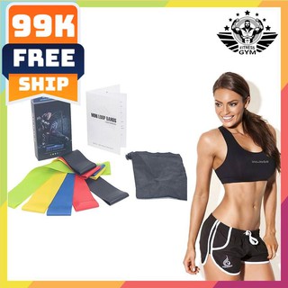 FREESHIP🎁 Bộ 5 dây kháng lực tập mông mini band ❤️ giá rẻ ❤️ Dây ngũ sắc tập gym | hn & tphcm