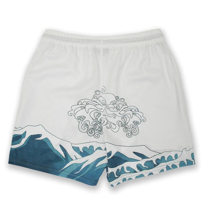 Quần Short Thể Thao Dài Qua Gối Nhanh Khô Thêu Họa Tiết Phong Cách Đường Phố Mỹ Thời Trang Mùa Hè Cho Nam