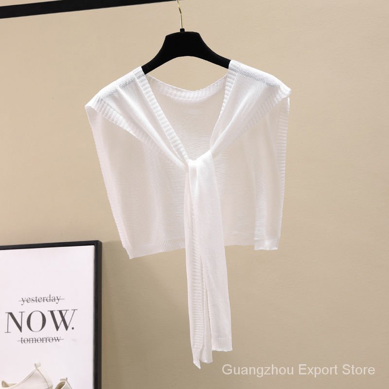 Khăn Choàng Cổ Chống Nắng Bằng Lụa Băng Dệt Kim Thắt Nút Dễ Phối Đồ Thời Trang Mùa Hè Cho Nữ | BigBuy360 - bigbuy360.vn