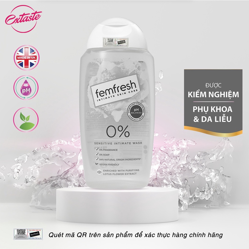 Dung dịch vệ sinh phụ nữ Femfresh Sensitive Intimate 250ml cho da nhạy cảm