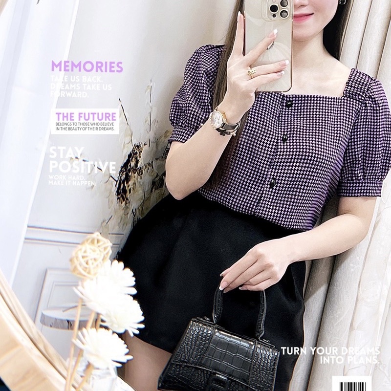 Áo kiểu công sở nữ tính sang chảnh chất liệu mềm đẹp mặc mát vào mùa hè dễ phối đồ GEM.VN | BigBuy360 - bigbuy360.vn