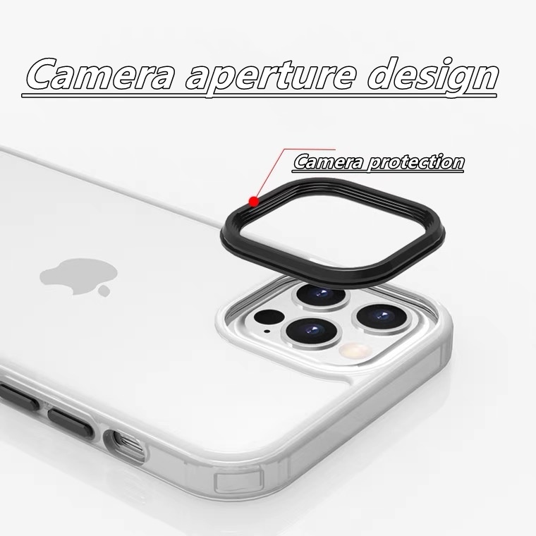 Ốp Điện Thoại Cho iPhone 14 Hàng Mới Sẵn Sàng!! Ốp Điện Thoại Hybrid Nhám + Nút Hợp Kim + Miếng Dán Bảo Vệ Camera Chống Sốc Chống Nhòe Cho iPhone 11 12 13 14 Pro Max