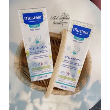 Kem dưỡng da mặt và cơ thể cho bé da chàm sữa, viêm da cơ địa Mustela Stelatopia 200ml