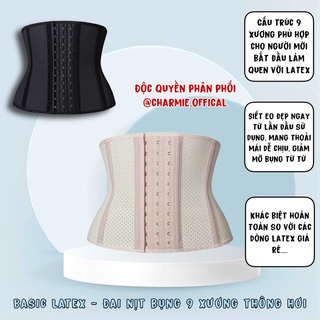Đai Gen Nịt Bụng Thông hơi 9 Xương - Basic Latex by Charmie