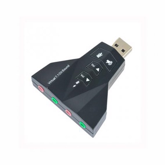 Card âm thanh USB 2 phone và 2 mic