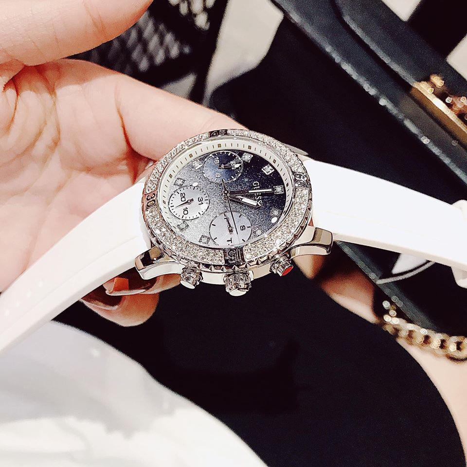 Đồng Hồ Nữ Guess Confetti Crystal Black and White W1098L1