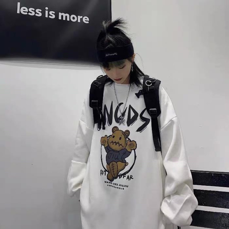 áo nỉ CỔ TRÒN in hình Gấu Wincds