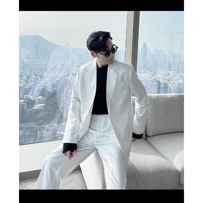 Áo Blazer nam nữ,thiết kế trơn form rộng 2 màu