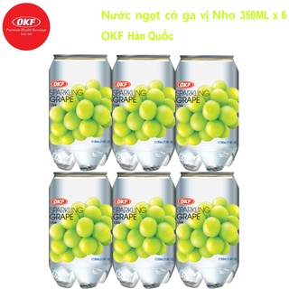 Nước ngọt có ga vị nho 350ml x 6 chai okf hàn quốc