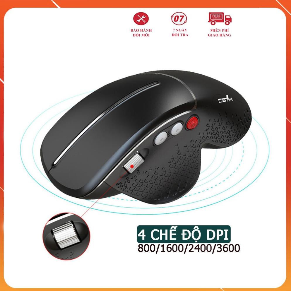 Chuột không dây HXSJ-T32 Wireless 2.4 Ghz DPI 3600 không gây mỏi tay, chuyên dùng cho laptop, pc, tivi - Hàng Chính Hãng