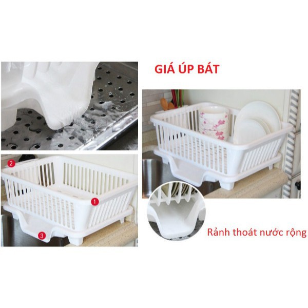 Rổ úp bát, rửa hoa quả có khay hứng nước - Sạch sẽ, tiện dụng | WebRaoVat - webraovat.net.vn