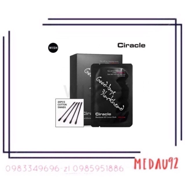 Lẻ miếng dán đẩy mụn đầu đen Goodbye Blackhead Ciracle
