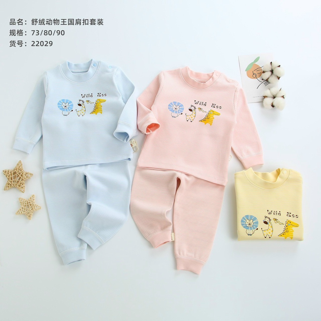 Bộ dài tay chất nỉ hàng quảng châu mềm đẹp họa tiết dễ thương cho bé