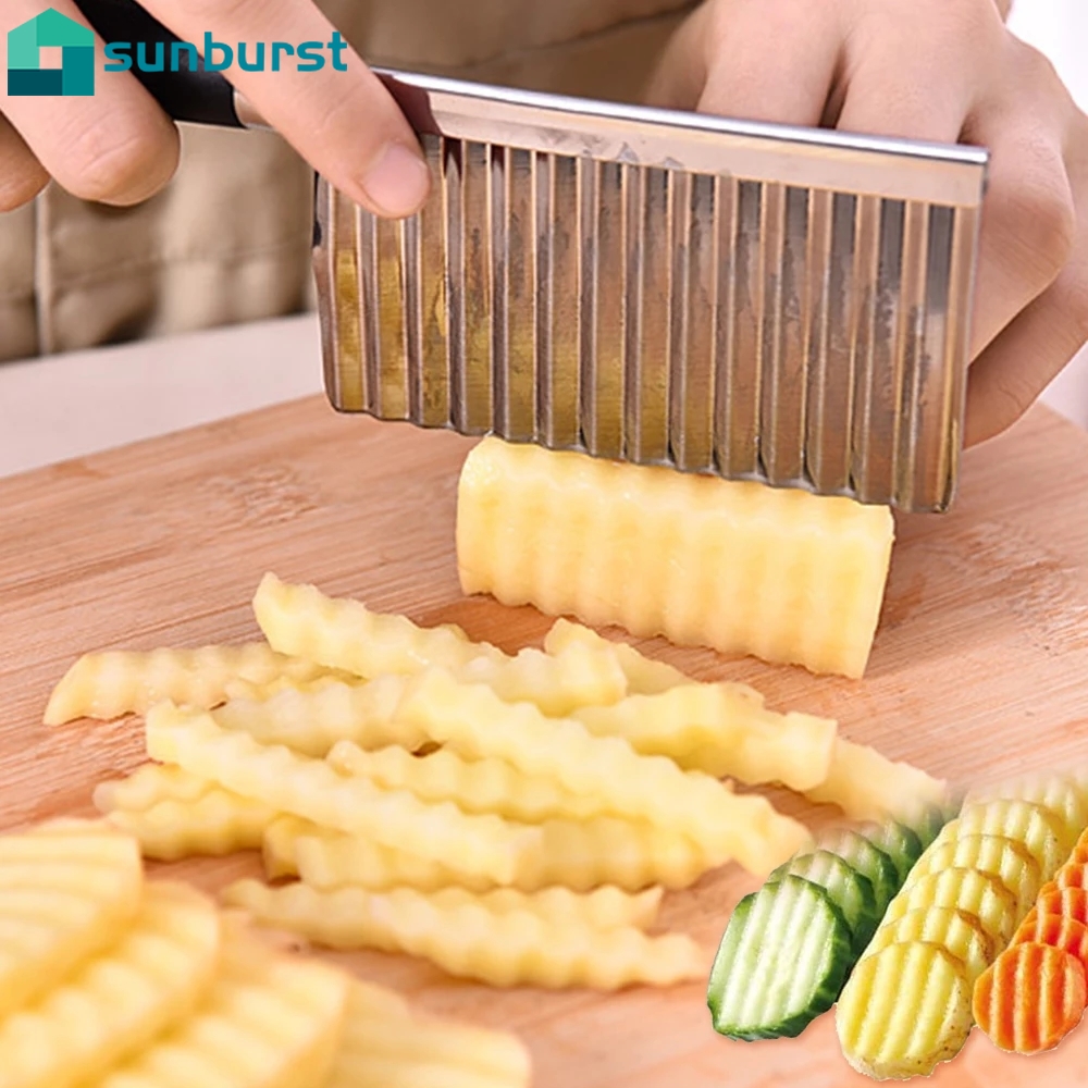 Dụng Cụ Cắt Khoai Tây Gợn Sóng Đa Năng Chất Liệu Thép Không Gỉ